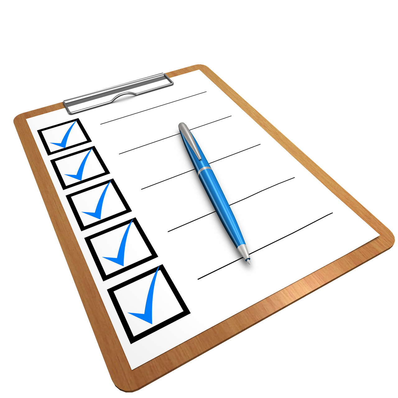 checklist, clipboard, questionnaire