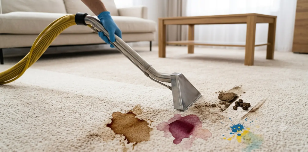 How to Clean Old Stained Carpet Remove Brown Stains, Old Marks & More (London Guide) 2 How to Clean Old Stained Carpet
